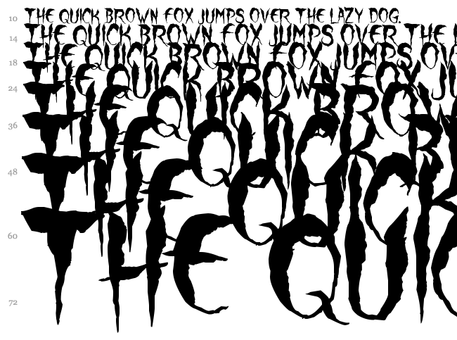 Wolf Moon font waterfall
